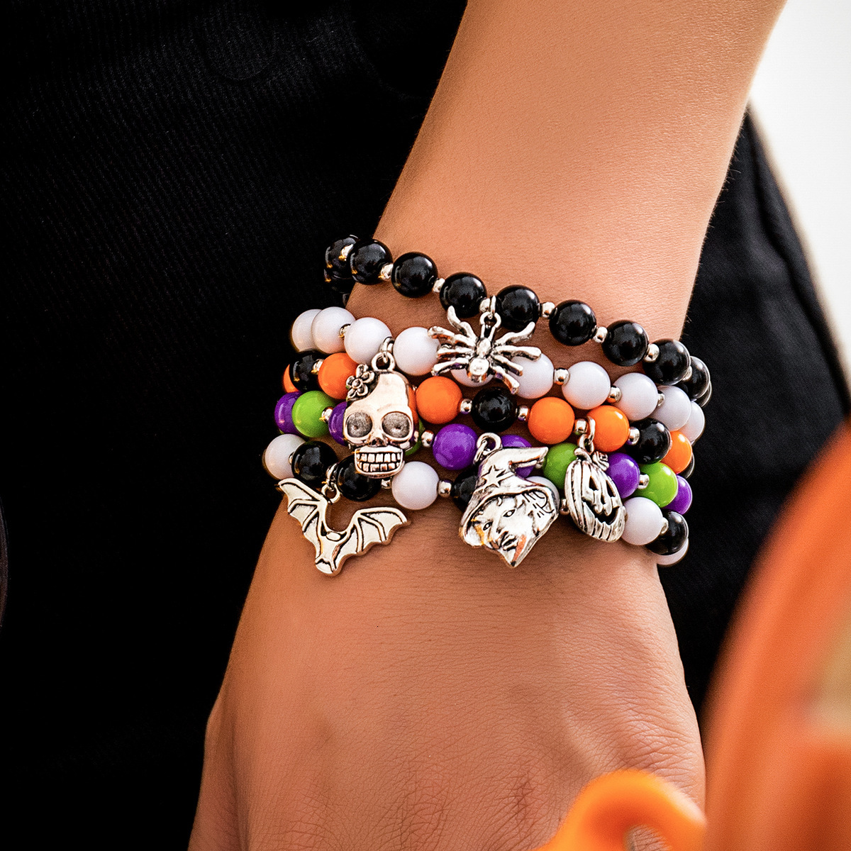 fashion Halloween Ghost Face Beaded Set Party Skull Witch New Bracelet Jewelry