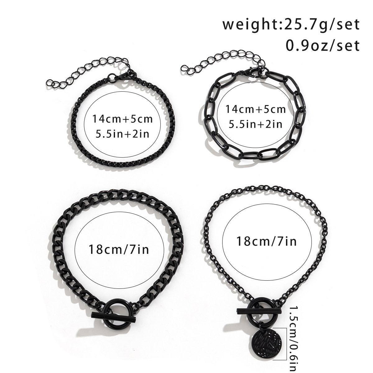 fashion Jewelry Sweet Cool Black Halloween Coin Pendant Set Personalized Cross designer Bracelet