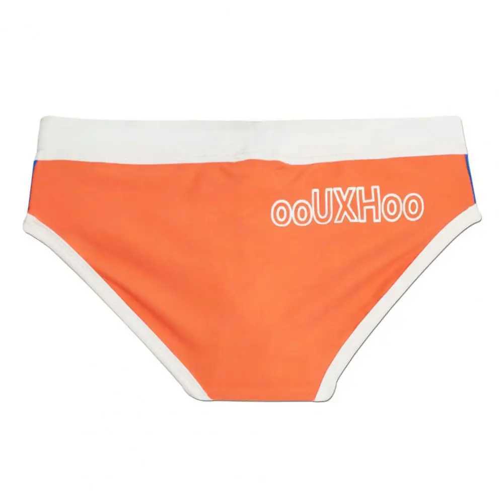 Mens Swim Shorts Comfortable Mens Swimming Trunks Mens Quick-drying Patchwork Color Swimming Briefs for Beach Surfing Push-up W250214