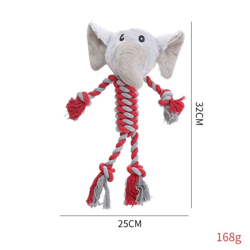 Fun Dog Toy Monkey Shape Corduroy Chew Toy For Dogs Puppy Squeaker Squeaky Plush Dog Toy Pet Training Pet Accessories Elephant