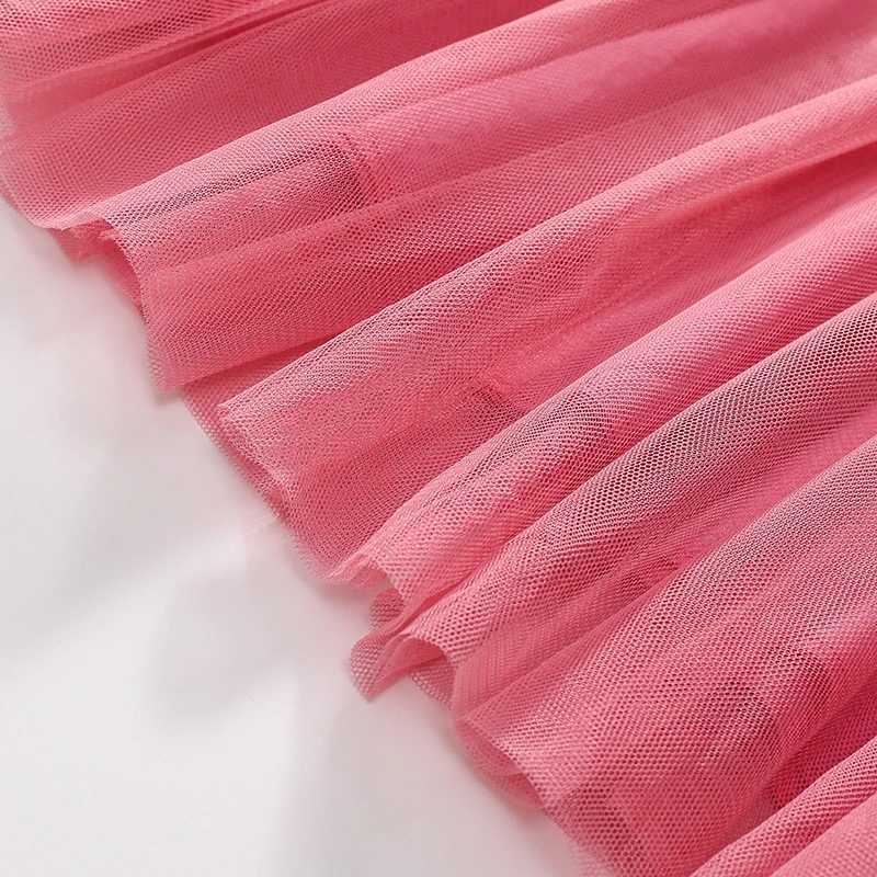 Little maven Kids Clothes Childrens Clothing 2024 Autumn Cotton Baby Girls Long Sleeves Flowers Mesh Dresses 2-7 year Z250214