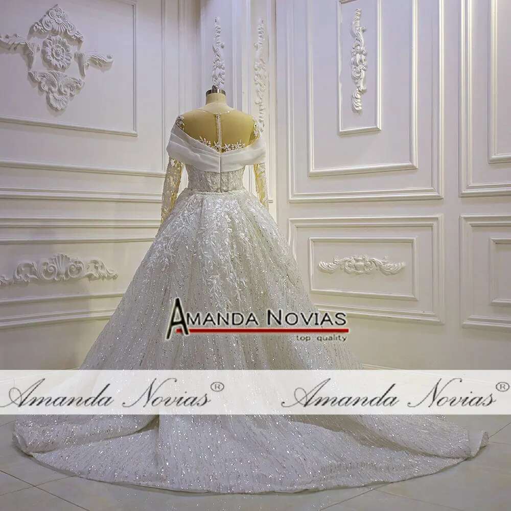 Mermaid sequin dress elegant full lace long sleeves 2 in 1 AM1422