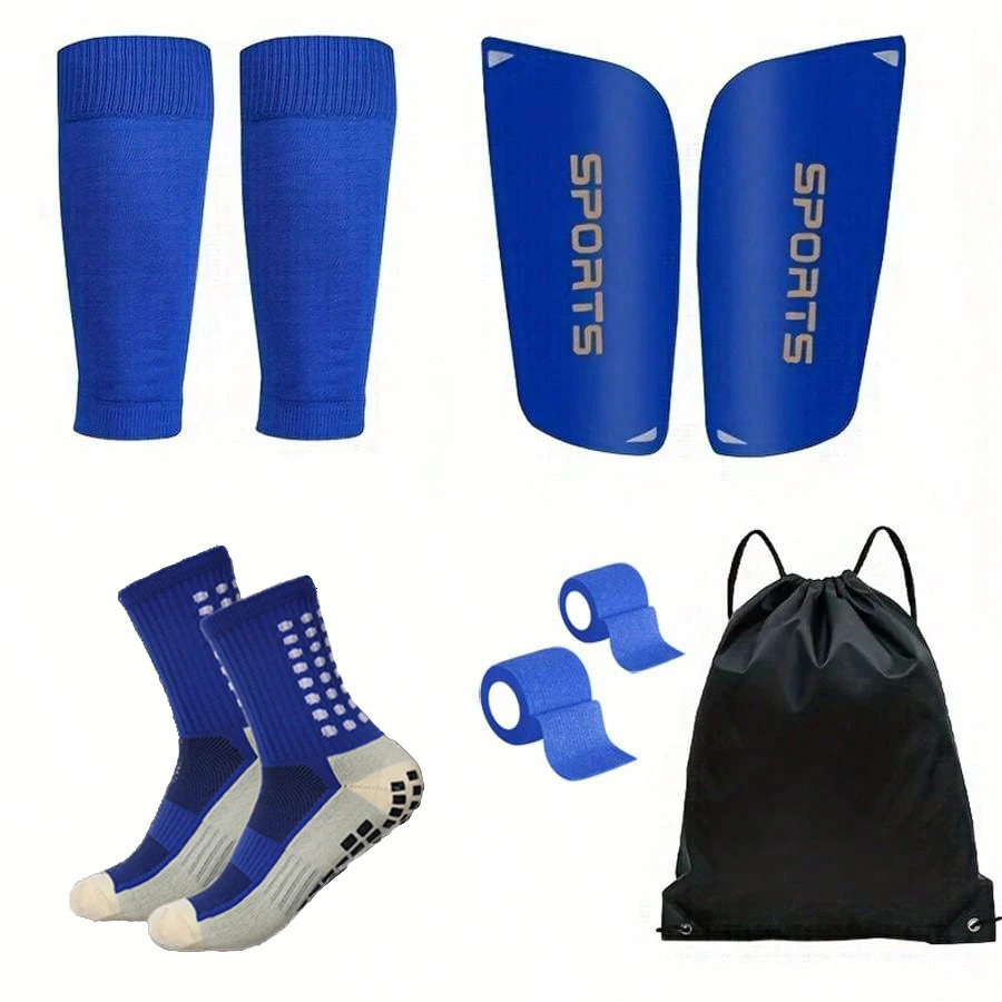6-piece set of classic football accessories combination bag drawstring bag sports socks bandages protective plate sheath 250214