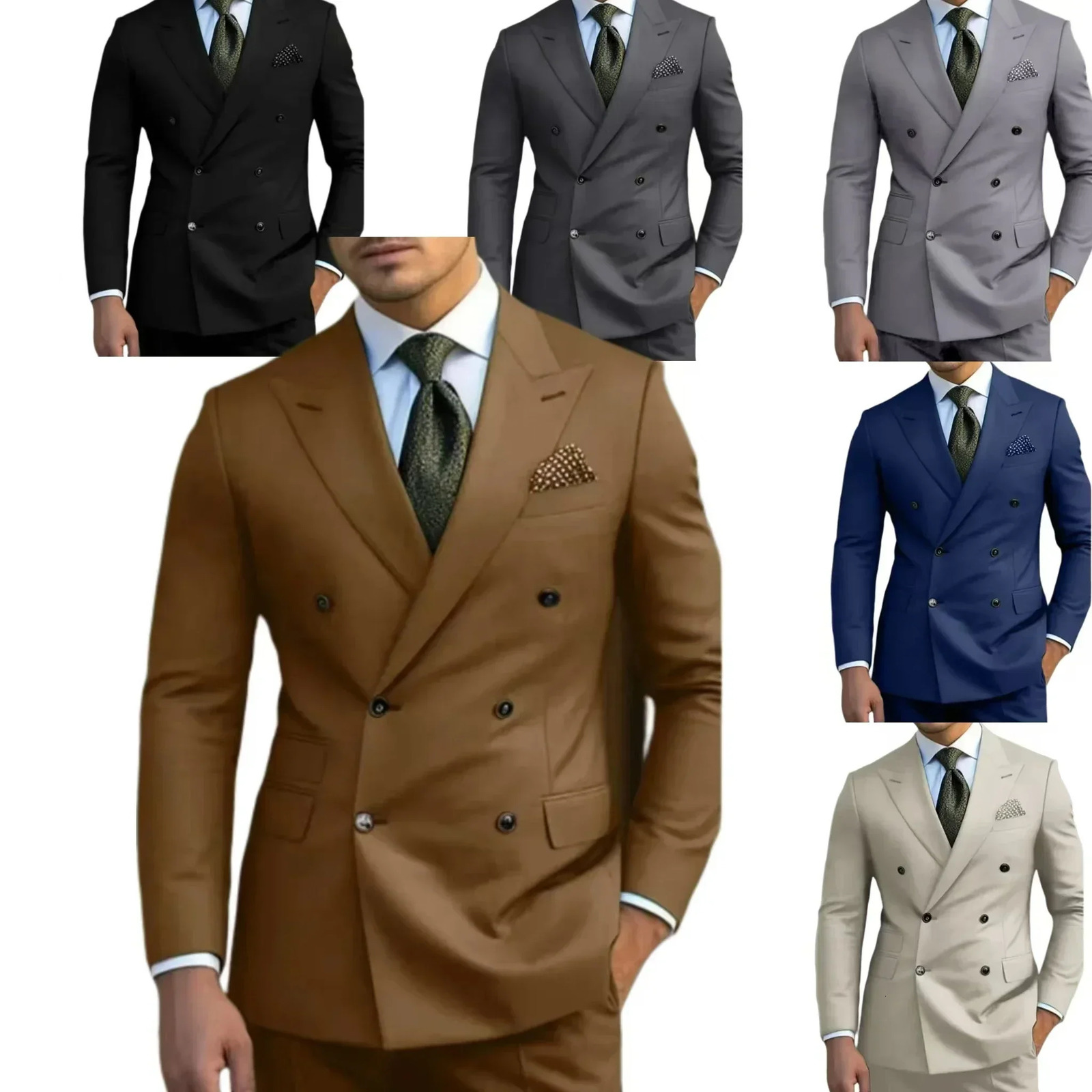 Classic Mens Suits Slim Fit 2 Pieces Blazer and Pants Lapel y Men Wedding Dresses Tuxedo Set for Prom Party Business 250108