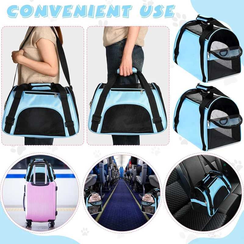 Others Dog Carrier Cat Bags Portable Dog Carrier Bag Mesh Breathable Foldable Cats Carrier Bag Travel Breathable Transport Handbag H250213