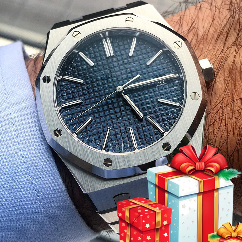 Classical Automatic Mechanical Movement Designer Watches 41mm Full Stainless Steel Business Wristwatch Men Fashion Wristband Montre De Luxe Bracele Gift