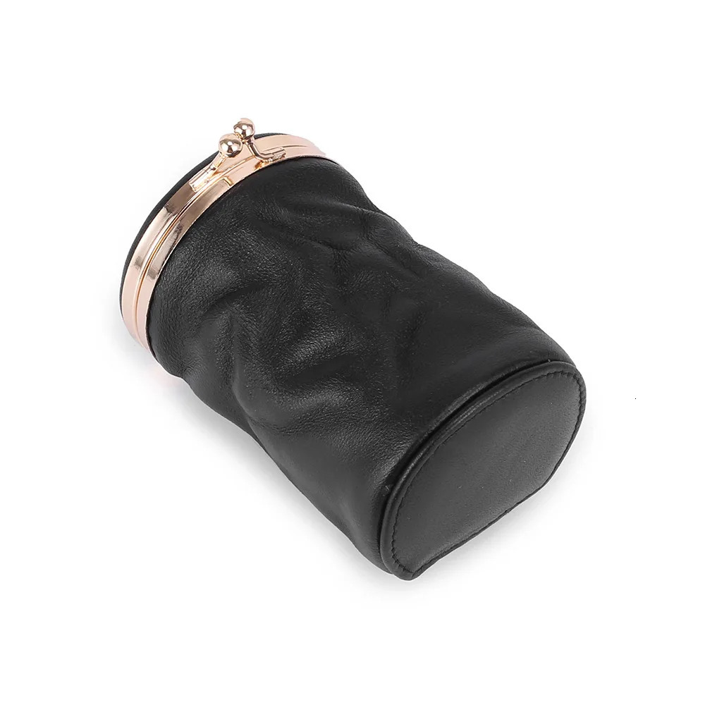 Makeup Case Small Portable Genuine Leather Lipstick Storage Pouch with Mirror Perfume Jewelry Organizer Pocket Mini Cosmetic Bag 250207