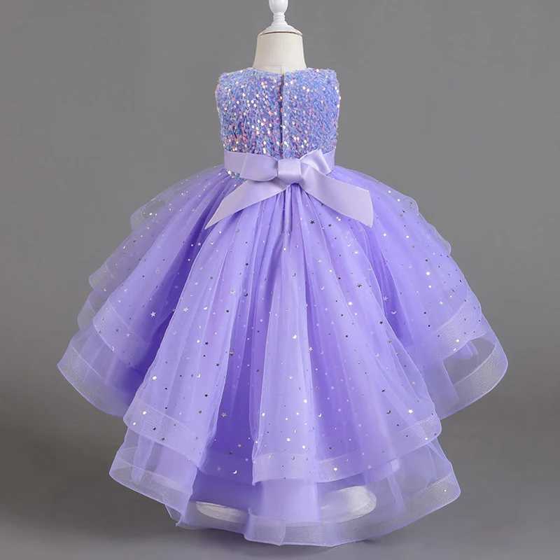 3-14 Years Teenagers Girls Dress Summer Sequins Sleeveless New Princess Dress Evening Gowns Birthday Par Performance Costumes Z250214