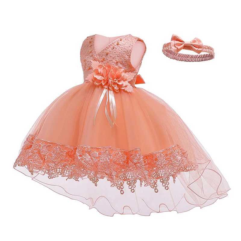 3 6 12 18 24 Months Baby Dress Flowers Mesh Fashion Par Little Princess Newborn Dress Christmas Birthday Gift Kids Clothes Z250214-1