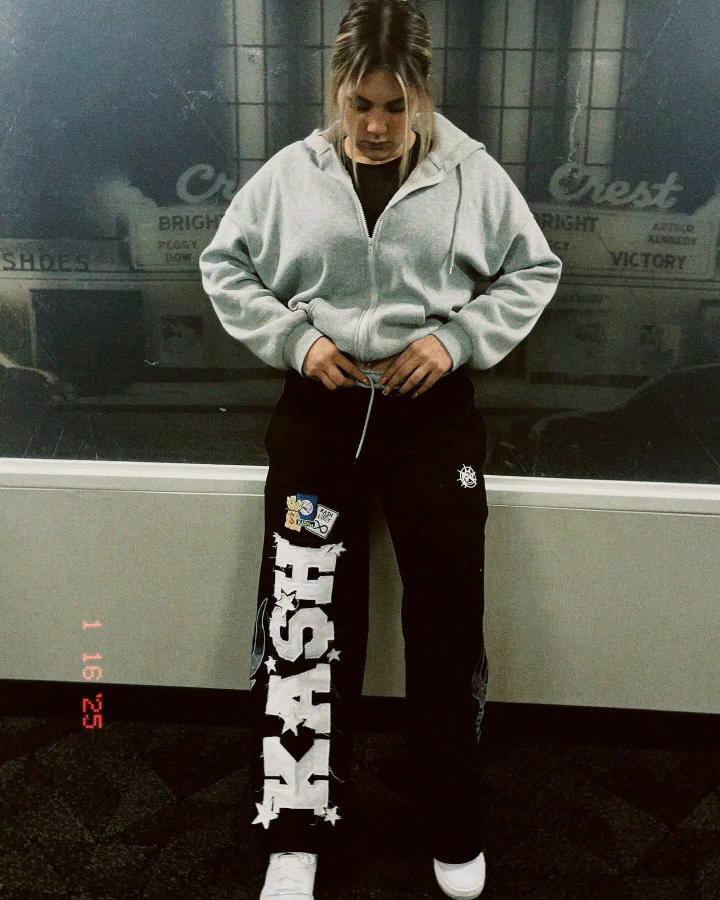 Retro Sweatpant Y2K Pants Men Women Harajuku Gothic Hip Hop Letter y Patch TwoPiece Baggy Drawstr Jogg Casual Pant 250213