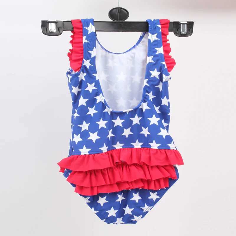 Toddler 1-6 Years Mini Ruffles Swimsuit Nylon Fabric Bathing Suits Cotton Lining Kids Girls Swimwear Infant Beachwear Z250214