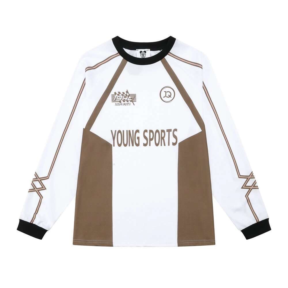 Contrast Color Mens Sports Baseball Tshirts Pullover Breathable Mesh Long Sleeve Tees Crew Neck Oversized Loose Autumn T-Shirt