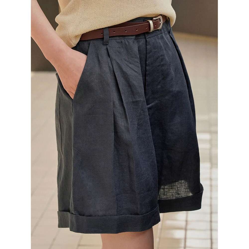 Summer Korea Style Lazy En Curled Shorts Wide Leg Loose Slim Casual Hot Pants For Women