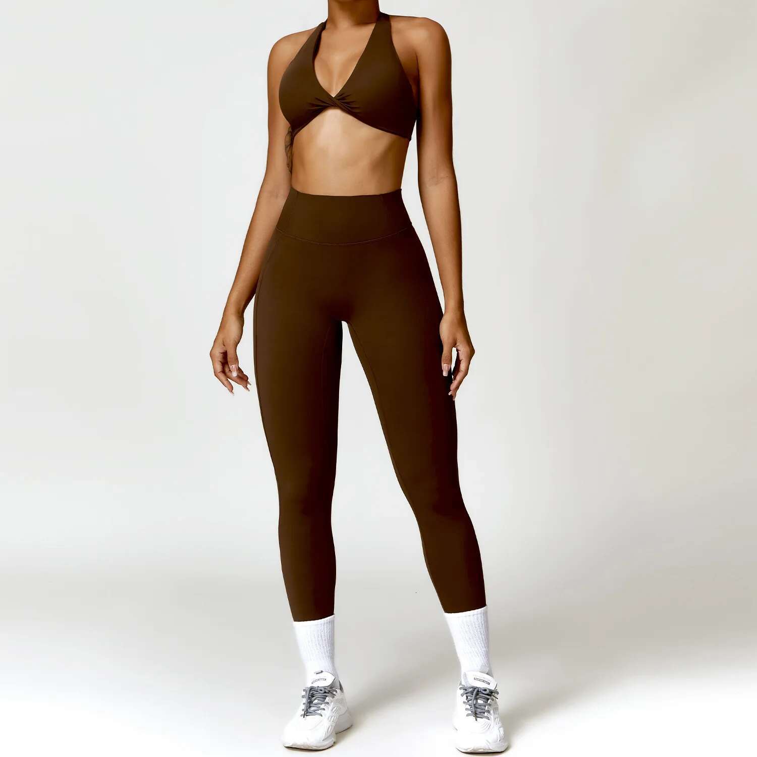 2pcs Women Tracksuit Seamless Yoga Set Sport Suit Workout Gym Clothes High Waist Leggings Fiess Sports Wear