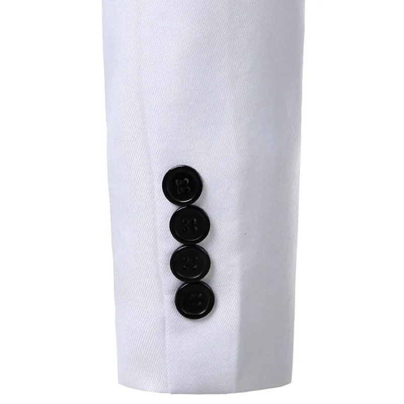 Arrival Suit Mens Single Button Suits Slim Fit Party Wedding Casual Blazer Black and White Solid Collar Blazers 250211