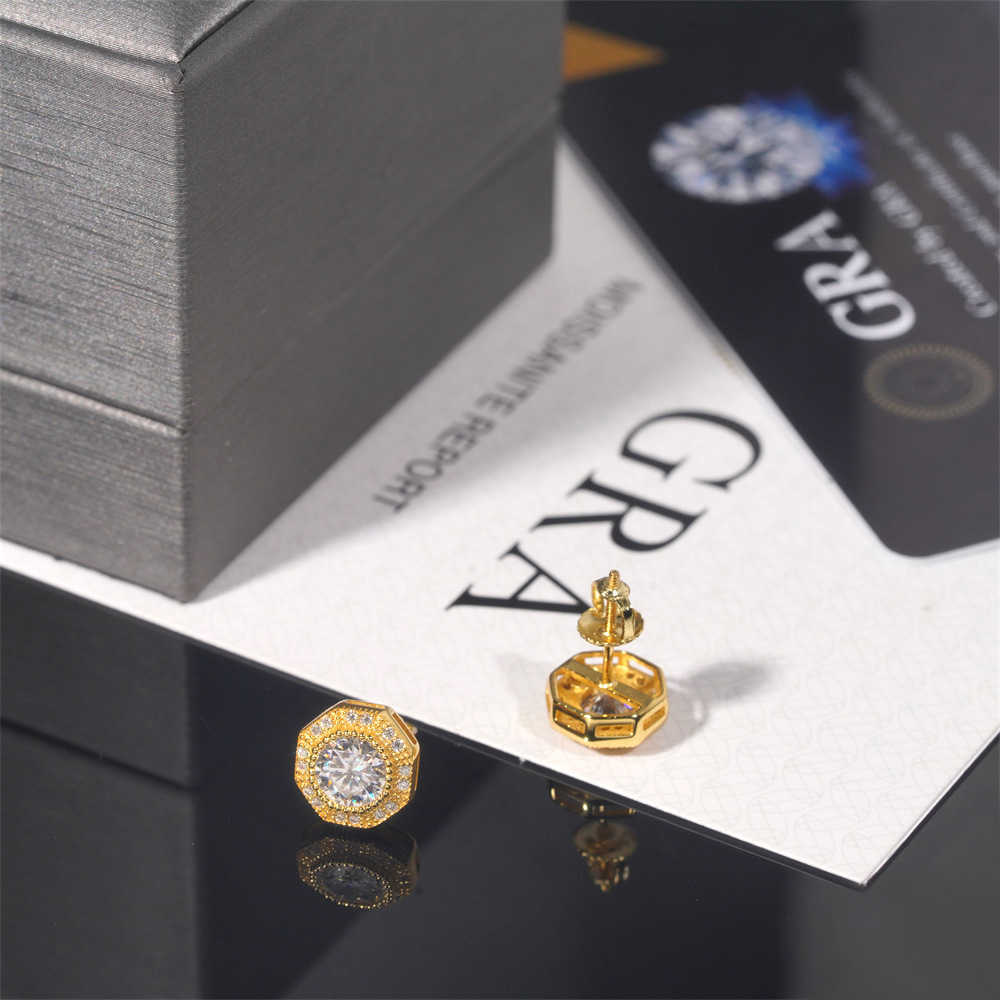 Trendy new 925 silver vv vs moissani niche earrings for men and women popular fashion earrings