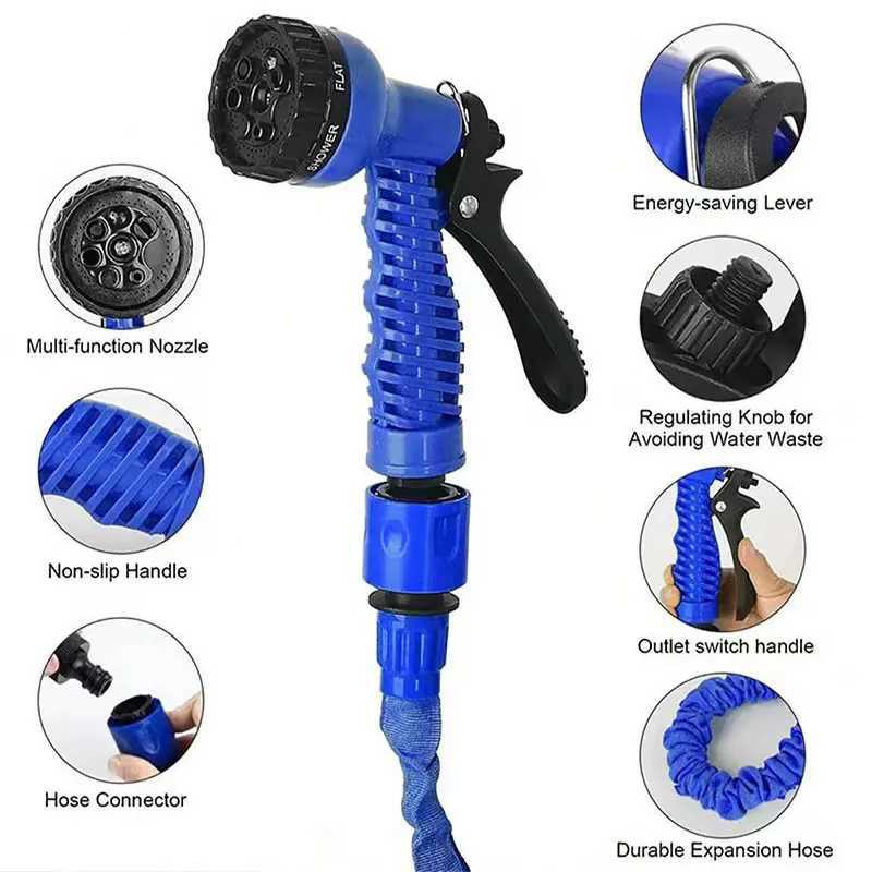 High pressure hose expansion hose high-pressure irrigation hose garden hose spray gun car water gun T250214