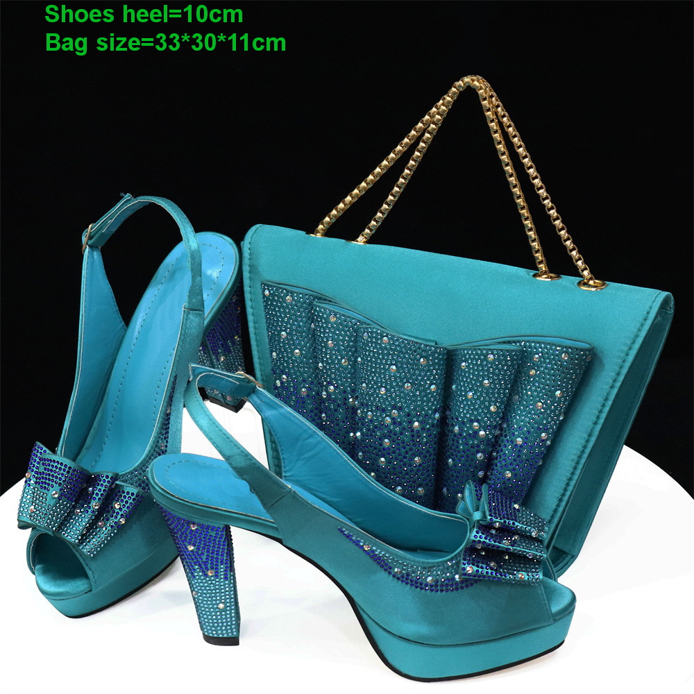 High Heels for Ladies Popular Design African Ladies Shoes and Bag Set Elegant Newest Luxurys Designer Dress Shoes And Shoulder Bags