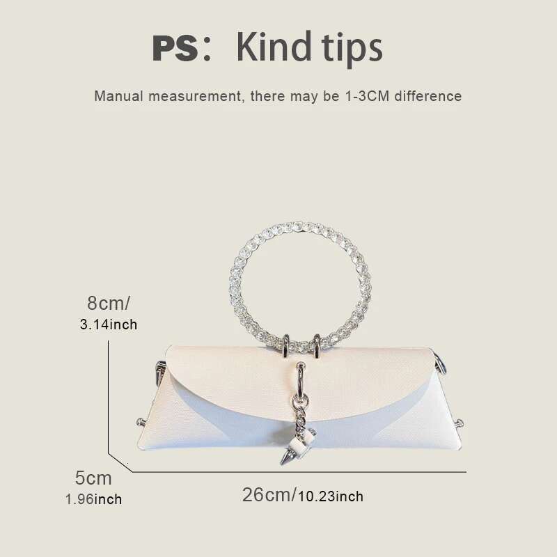 MEDIOW Evening Bags For Women Designer Handbags 2023 New In PU Metal Ring Handle Mosaic Imitation Dia Wrist Twist Bag