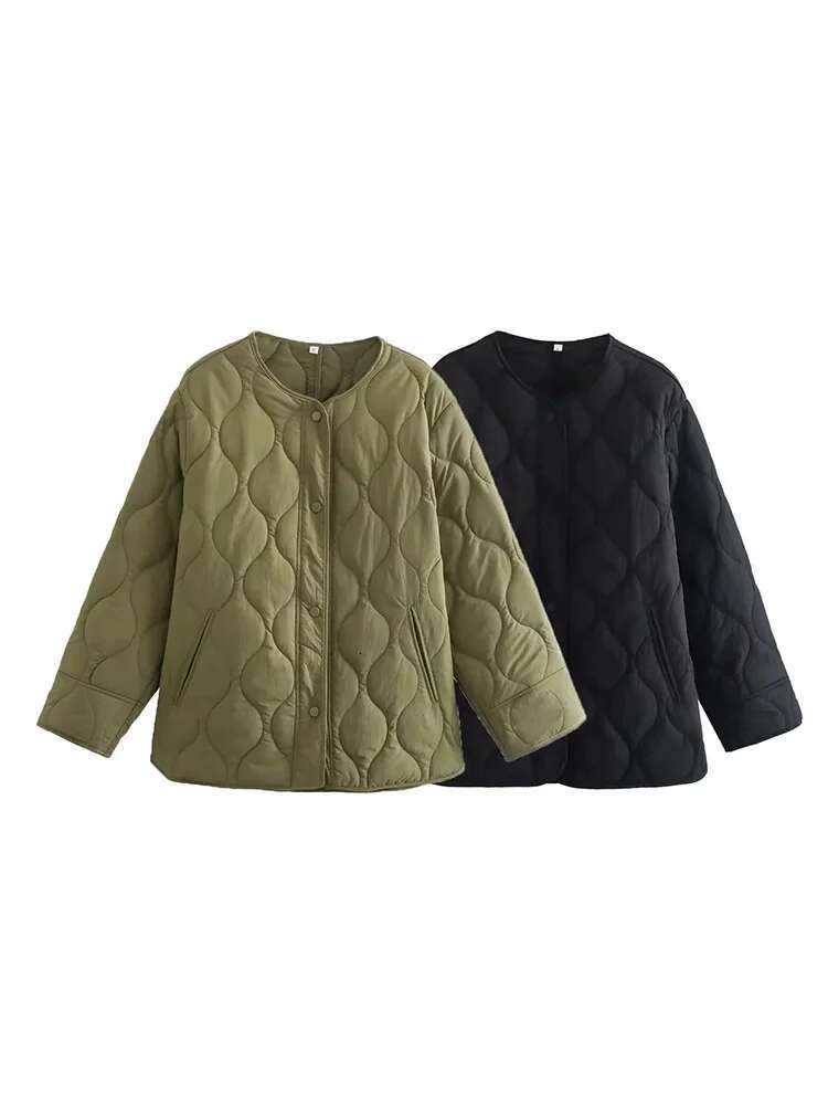 Woman Casual Black Loose O-Neck Jacket 2022 Female Winter Solid Warm Jackets Ladies High Street Outwear