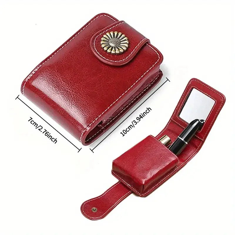 Lipstick Storage Bag with Mirror Portable Travel Makeup Bag Mini Toiletry Organizer Pouch Storage Makeup Tools Storage Case 250207