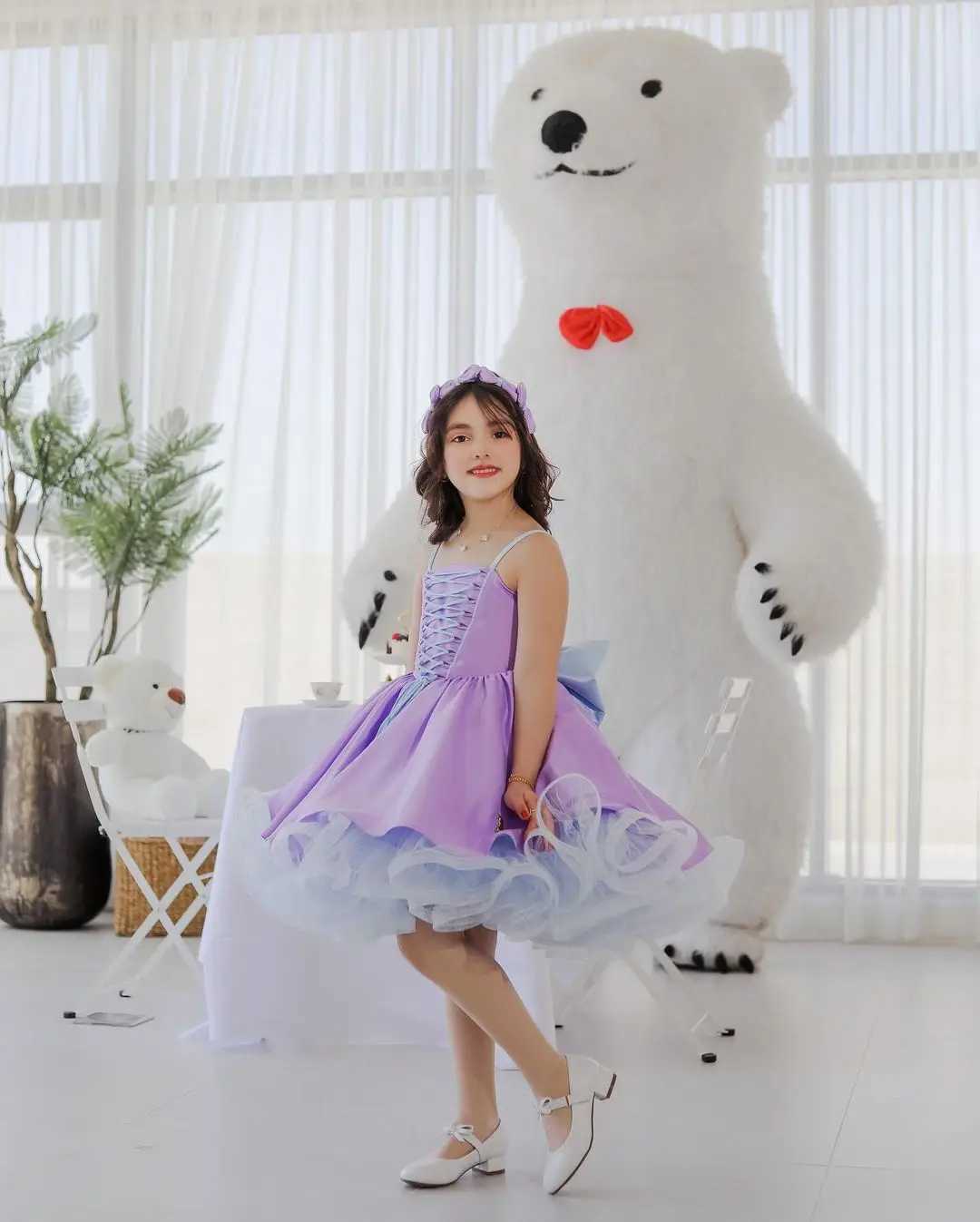 Lovey Flower Girl Dresses for Wedding With Bow Suspender Girl Kids Birthday Ball Gown First Holy Communion Gowns Customized Z250214