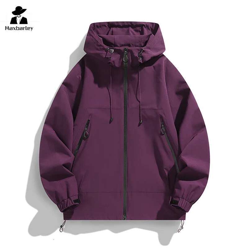 Techwear Windbreaker Men's Autumn Casual Waterproof Wear-resistant Mountaineering Jacket Riding Clothing Rainproof Hooded Coat