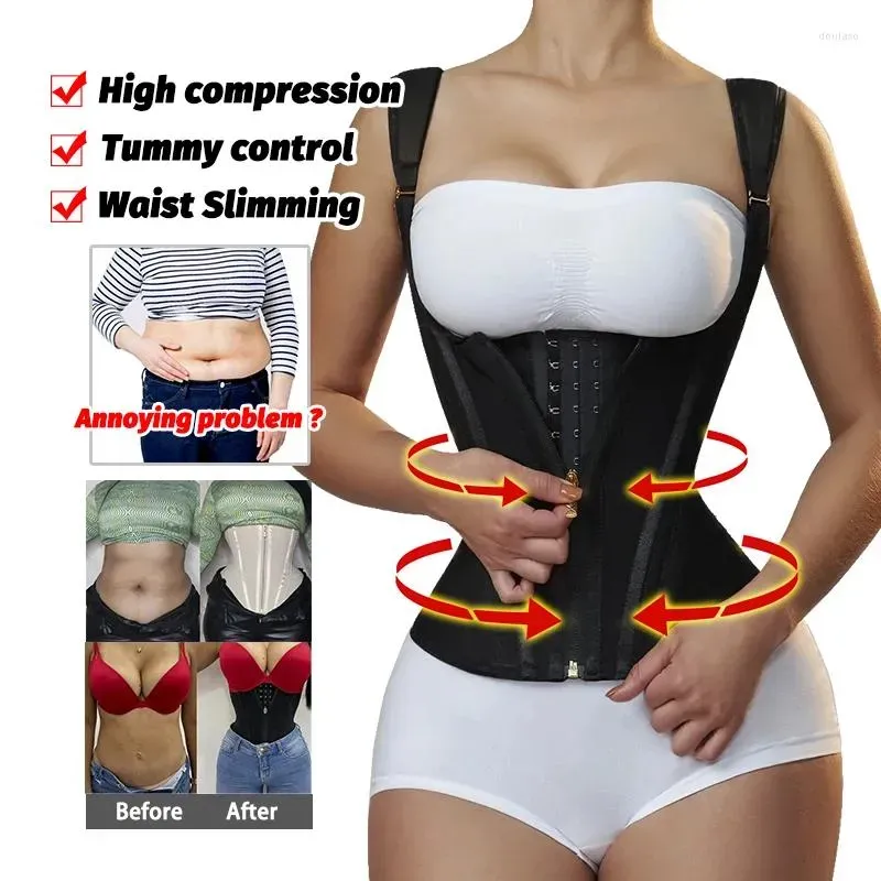 Women's Shapers Shaping Corset Binder Waist Trainer Body Shaper Reducing Girdles Tummy Slimming Faja Colombian Shapewear Women Corrective