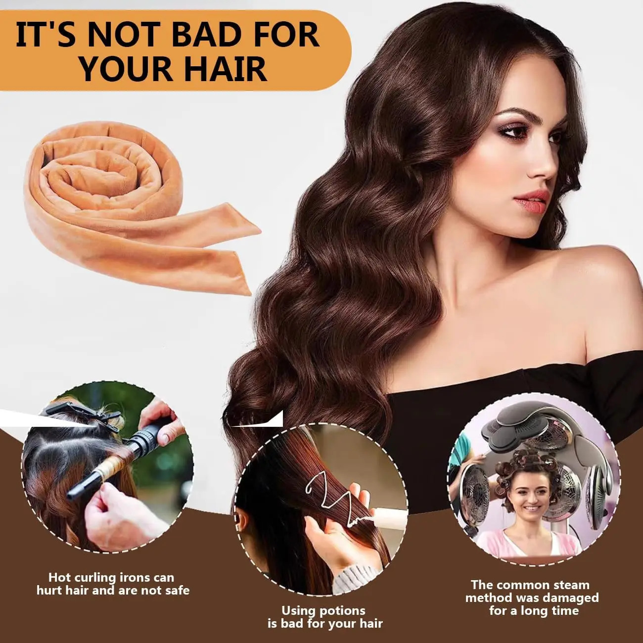 Heatless Curls No Heat Curlers Overnight Heatless Curlers Headband for Women 250214