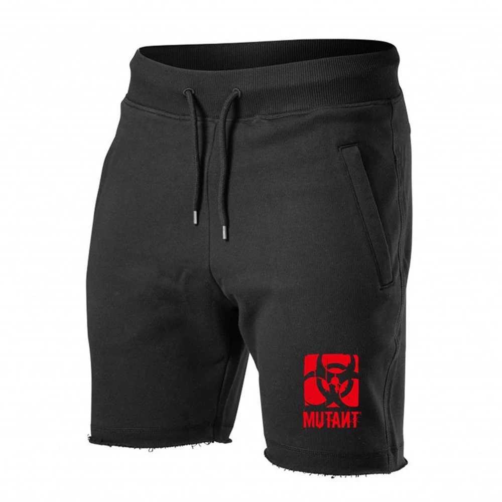 New Cotton Running Shorts Men Print Bermuda Gym Fitness Training Bodybuilding Short Pants Male Jogging Workout Crossfit BottomsXJ250213