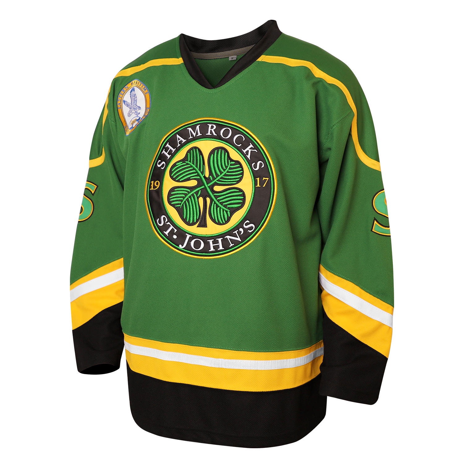 Rhea white black green Embroidered Hockey Jerseys custom any name any number jersey