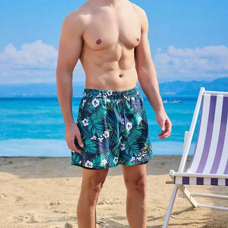 Colorful over Printed Surfing Board Shorts Cool Summer Good breathability Swim Trunks Men Vacation Beach Shorts Swimming W250214