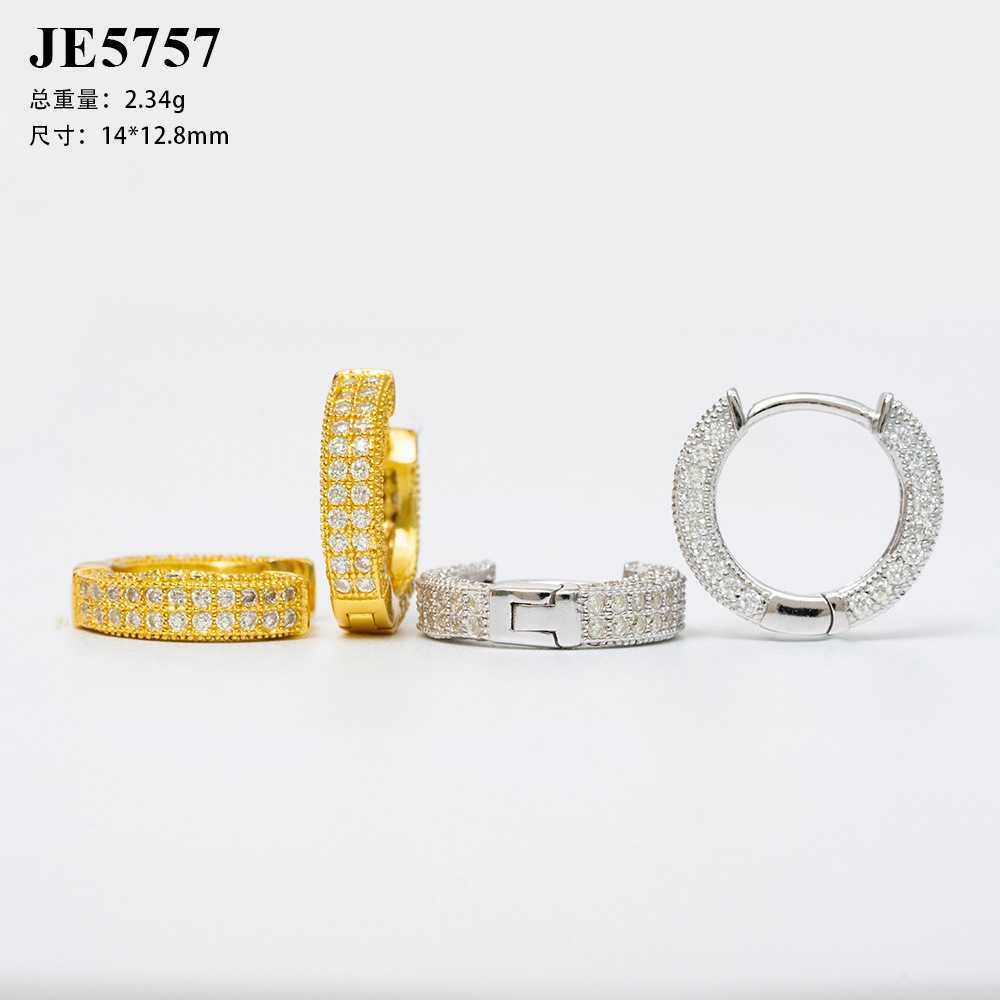 New niche trendy ear rings s925 silver moissanite mens and womens high-end round earrings hot selling item