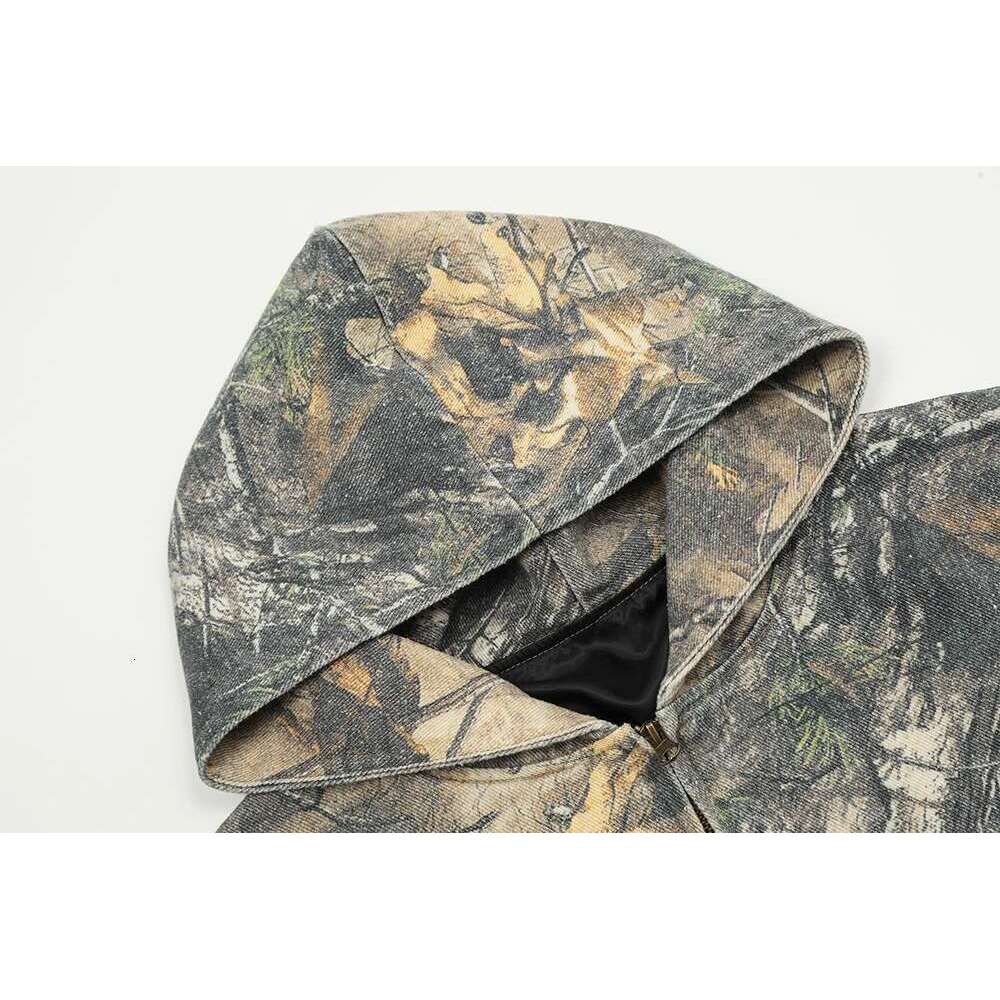 Streetwear Camouflage Zipper Hooded Jacekt For Men And Women Ropa Hombre Windbreaker Coat Oversized Autumn Outwear Clothes