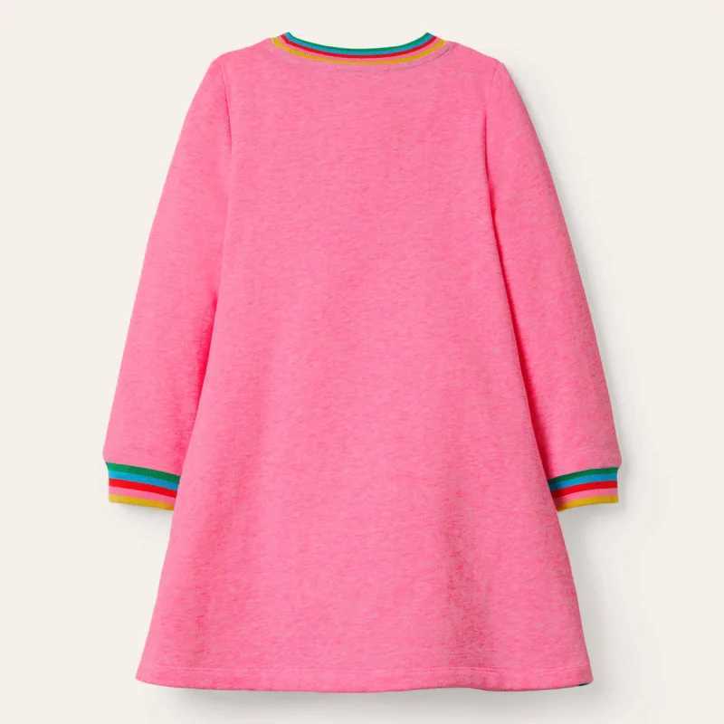 Little maven 2024 Baby Girls Long Sleeves Dress Cotton with Lovely Animals Autumn Casual Clothes for Kids 2-7 year Z250214