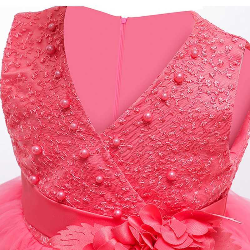 3 6 12 18 24 Months Baby Dress Flowers Mesh Fashion Par Little Princess Newborn Dress Christmas Birthday Gift Kids Clothes Z250214-1