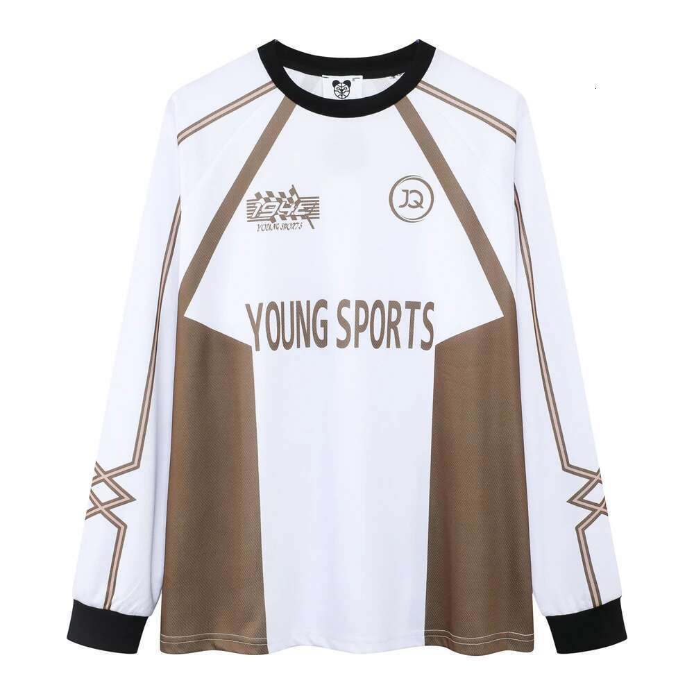 Contrast Color Mens Sports Baseball Tshirts Pullover Breathable Mesh Long Sleeve Tees Crew Neck Oversized Loose Autumn T-Shirt