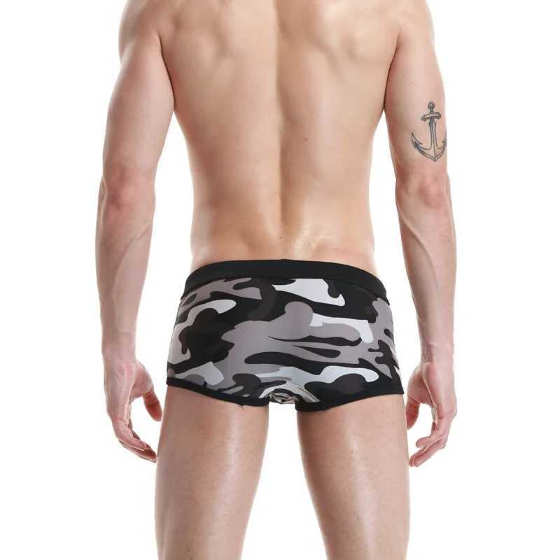 Mens Shorts Camouflage trousers Underpants Swimwear Push-Up Man Swimsuit low waist sexy Swim sport beach Male Swimming Trunks W250214