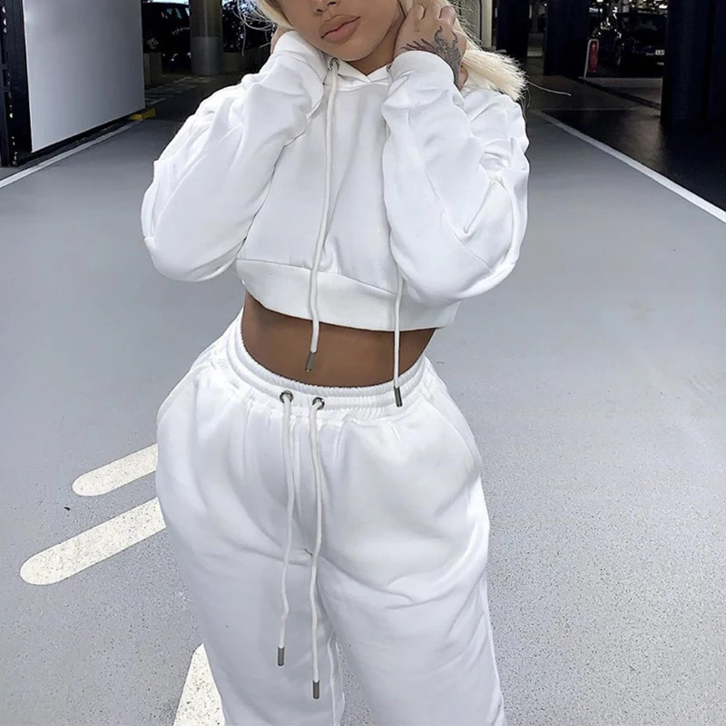 2025 Autumn Sports Suit Womens Casual Loose Large Size Hooded Many Colors Long-Sleeve Tracksuit Hoodie Sweatshirt Sets 250210