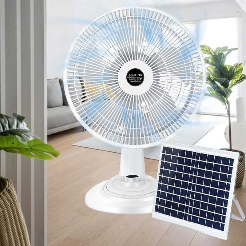 Fans Solar Energy Electric Fan AC/DC Rechargeable Table Fan Outdoor 10000mAH battery Home Office Cooling Air Fan Household Desk w250324