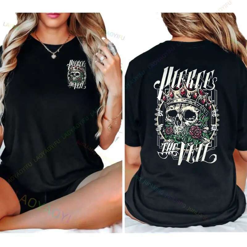 Pierce Veil Rock Band Fun Men's T-Shirt Aesthetic Clothing Women's Summer Short Sleeve Top 2024