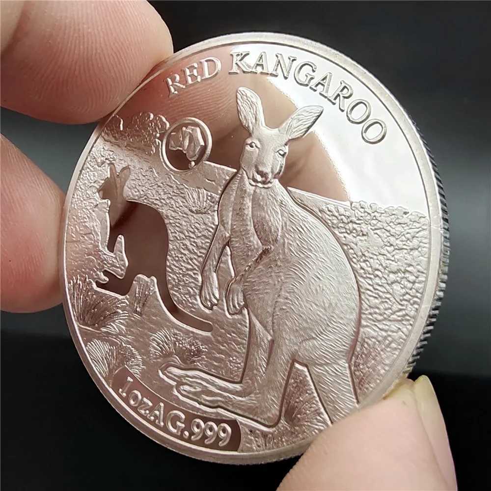 6PCs 2019 Australia Silver Coins Koala Saltwater Crocodie Kangaroo Snake 1 OZ Animal Silver Coin Elizabeth Souvenir GiftsXJ250214