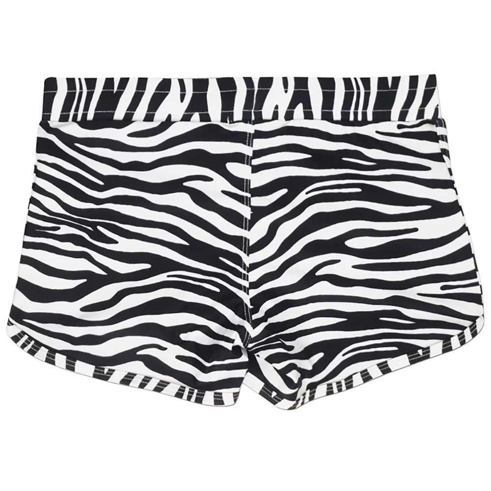 Zebra Printed Swim Trunk Men Sexy Boxer Shorts with Pockets for Surfing and Beach Sports Mens Swimming Pants Swimsuit Swimwear W250214