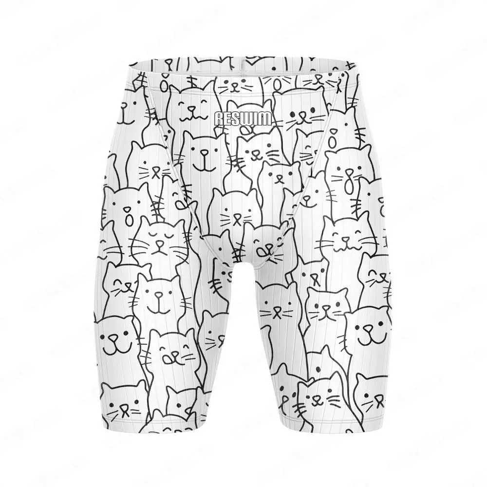 2025 Mens Performance Jammer Swimsuit Dry Sports Training Swimsuit UV Protection Competition Sports Rush Protective Pants W250214