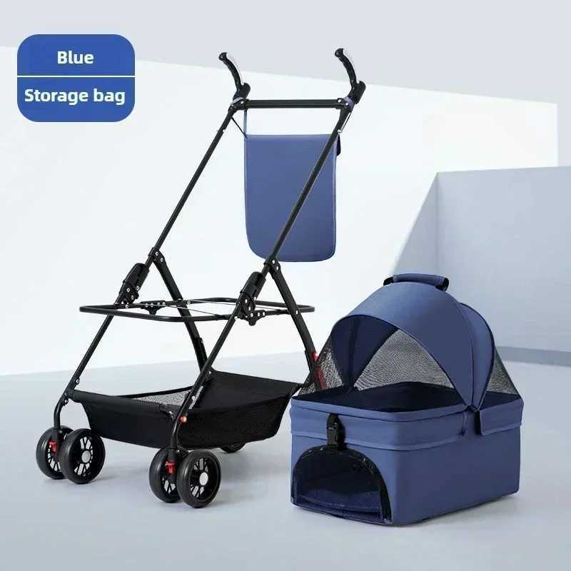 Others Dog Carrier Pet Stroller Dog Carrier Bag Backpack Pet Cart Dog Cat Teddy Special Trolley Out Small Pet Portable Lightweight Foldable Dog Car H2