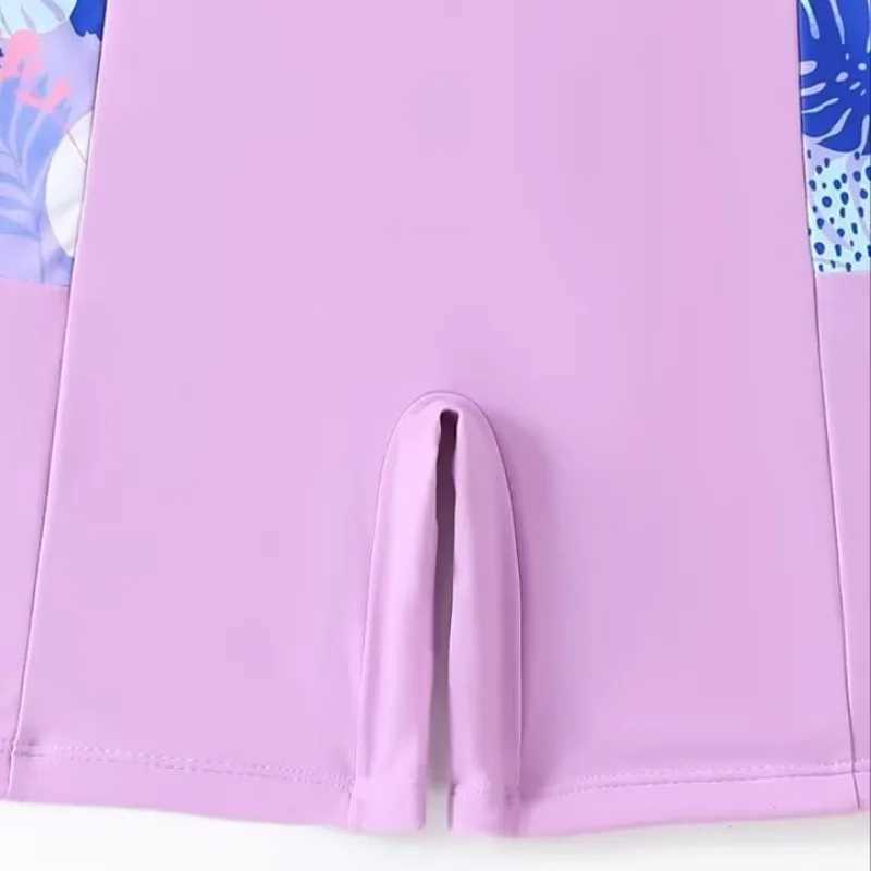 Purple Girls One Piece Swimsuit 6-12 Year Kids Swim Suit Teenage Childrens Swimwear 2025 Sports Bathing Suits Surfing Bodysuit Z250214