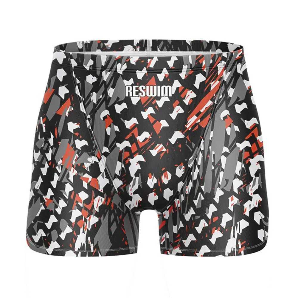 Summer Mens Swim Jammer Swimsuit Shorts Swimming Surfing Trunks Beach Tights Shorts Quick Dry Surf Pants Jammers Swimwear W250214