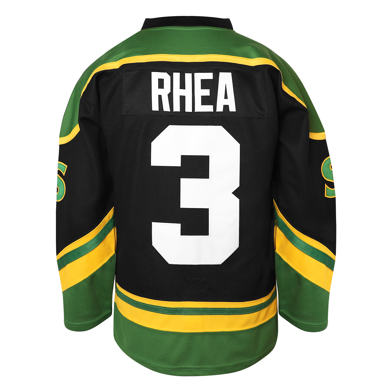 Rhea white black green Embroidered Hockey Jerseys custom any name any number jersey