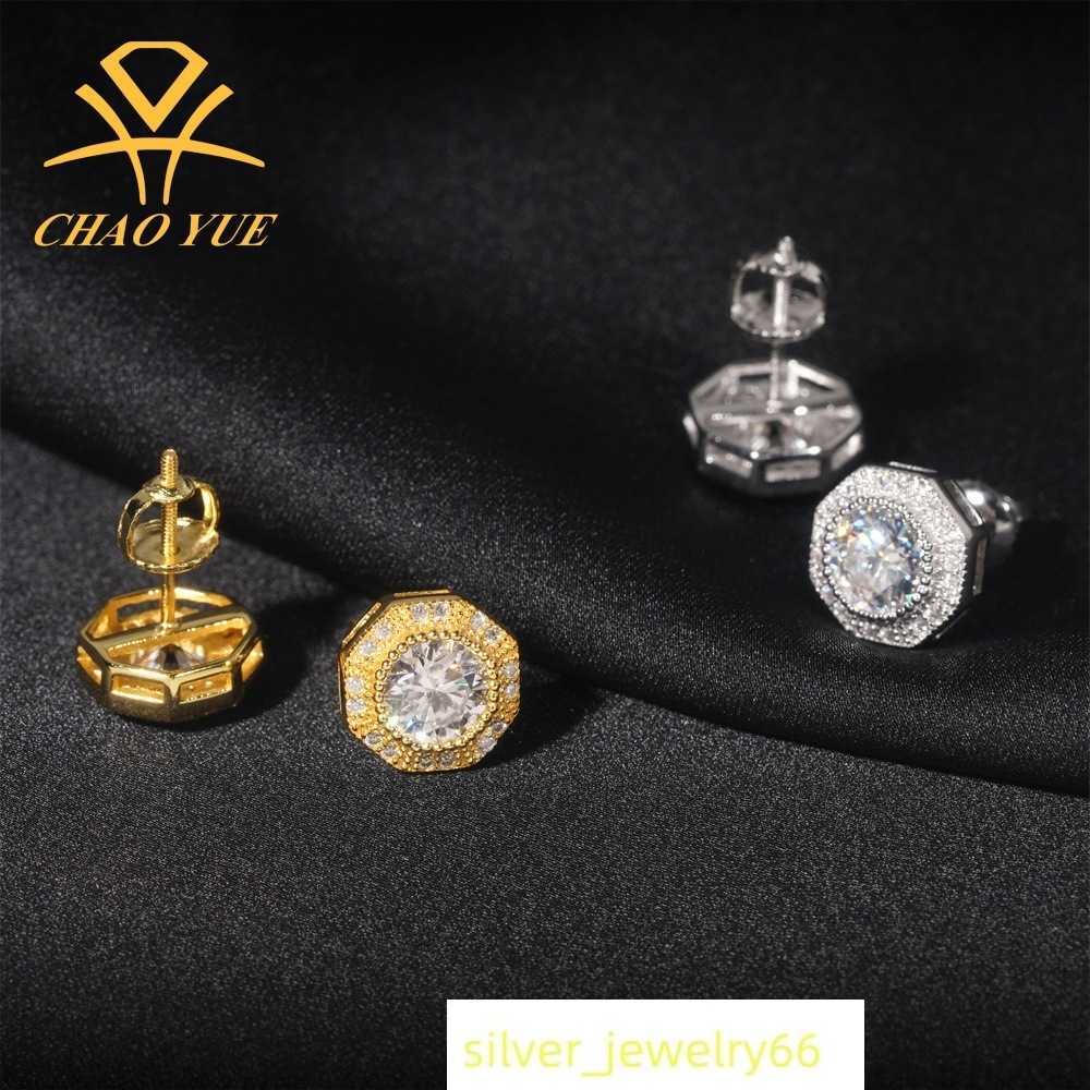 Trendy new 925 silver vv vs moissani niche earrings for men and women popular fashion earrings