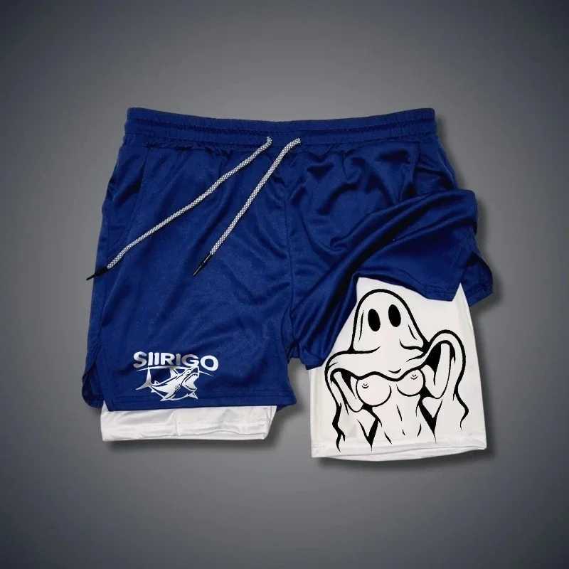 Double Layered Fitness Shorts For Mens Summer Slim Fit Quick Drying Breathable Shorts For Mens Sports And Fitness WearXJ250213